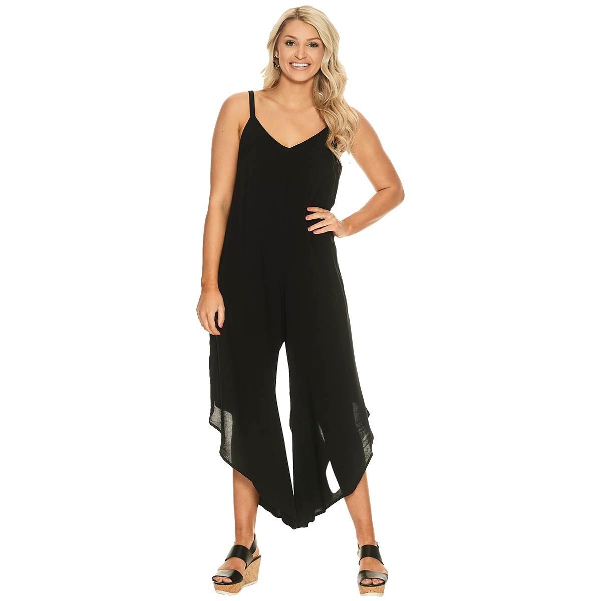 Womens MSK Cage Back Wide Leg Gaucho Jumpsuit