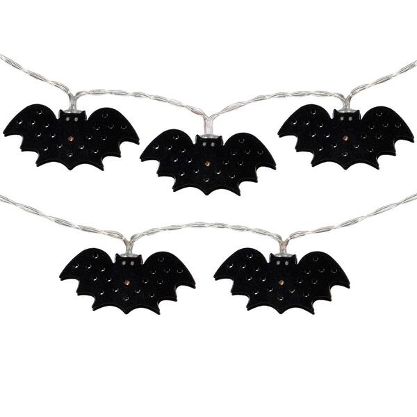 Northlight Seasonal 10-Count Warm White LED Bat Fairy Lights - image 