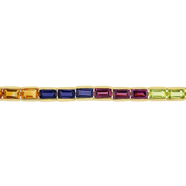 Gemstone Classics&#8482; Plated Silver Rose de France Tennis Bracelet