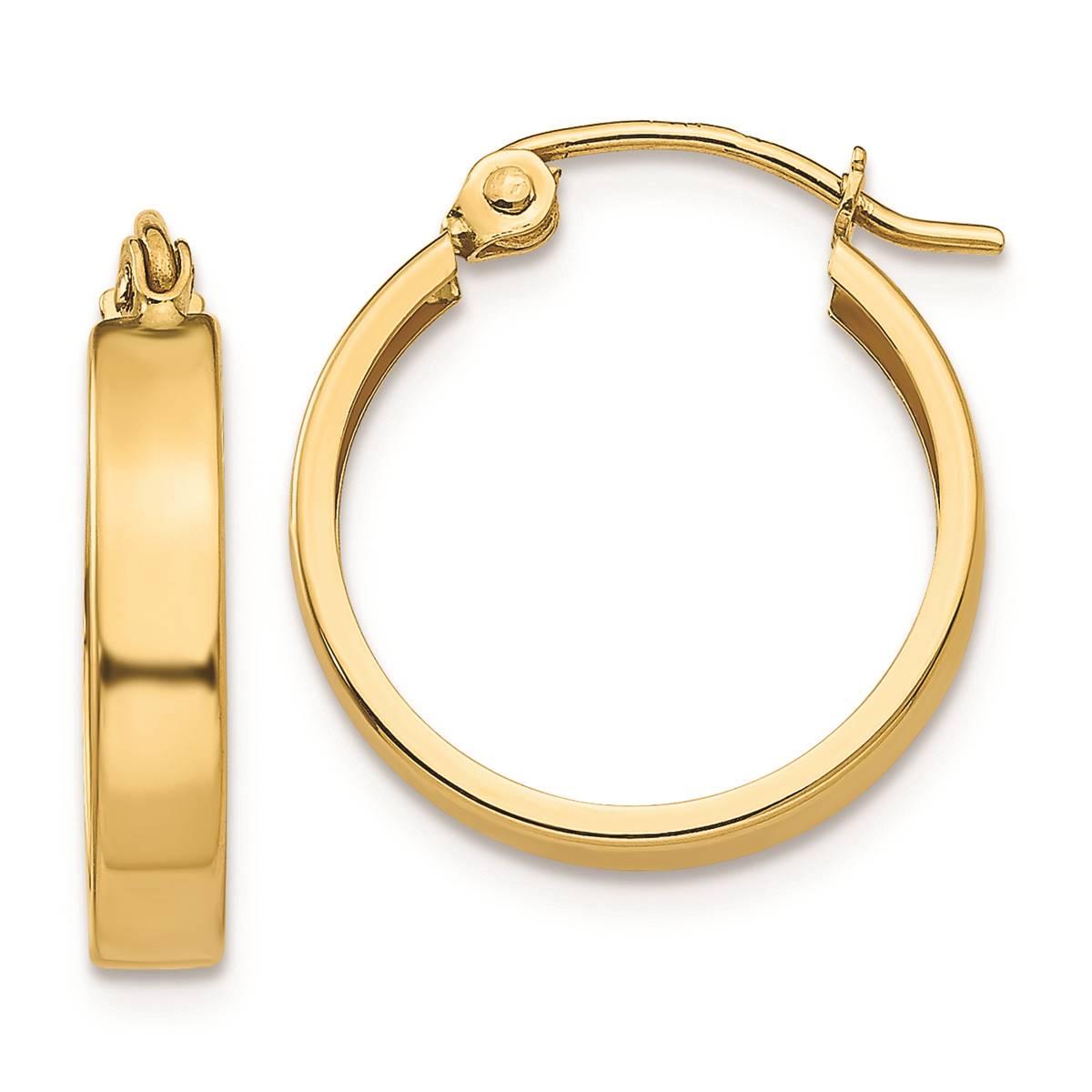 Gold Classics™ 14kt. Polished 3mm Hoop Earrings