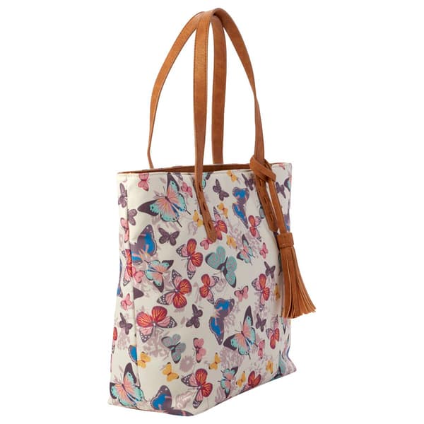 Bueno Canvas Butterfly Tassel Tote