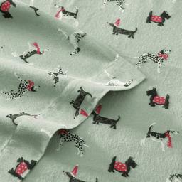 Laura Ashley Holiday Pups Cotton Flannel Sheet Set