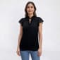Womens Adrianna Papell Short Flutter Clip Dot Sleeve Blouse - image 1