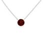 Haus of Brilliance Sterling Silver & Ruby Pendant Necklace - image 1