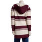 Juniors Derek Heart Matte Chenille Stripe Hoodie Cardigan - image 2