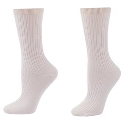 Womens HUE Cotton Rib Crew Socks