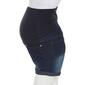 Womens Times Two Over The Belly Cuffed Maternity Denim Shorts - image 3