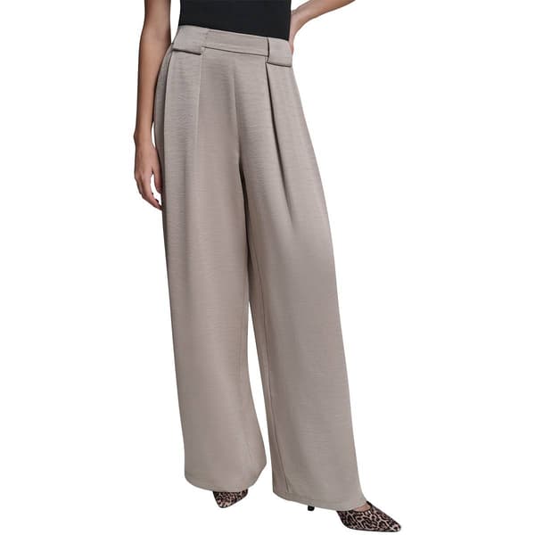 Womens DKNY Pull On Pleated Wide Leg Pants - image 