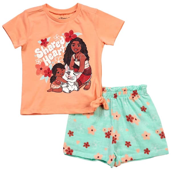 Girls (4-6x) Disney Moana 2pc. Tee & Short Set