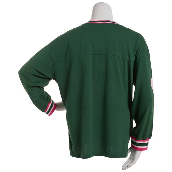 Juniors Plus Jolie & Joy Oversized 38 Sport Jersey Inspired Top