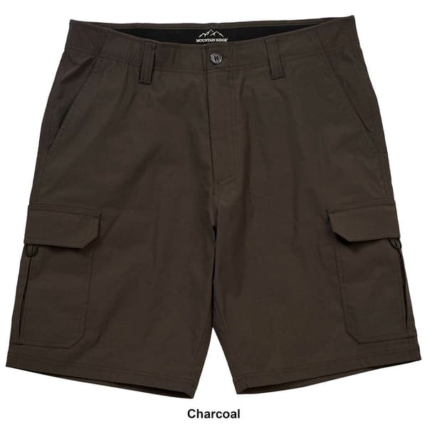 Mens Mountain Ridge Flex Waist Cargo Shorts