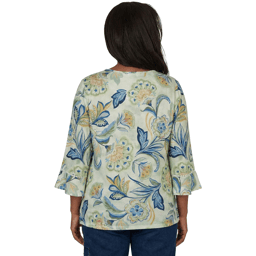 Womens Alfred Dunner Indigo Girls Bold Meadow Floral Blouse