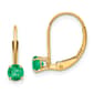 Gemstone Classics&#40;tm&#41; 14kt. Gold Emerald Drop Earrings - image 1