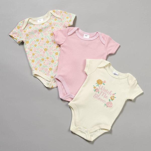 Baby Girl &#40;3-9M&#41; Little Beginnings&#40;R&#41; 3pc. Floral Bloom Bodysuits - image 