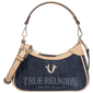 True Religion Blair Denim & Pu Shoulder Bag With Detachable Strap - image 1