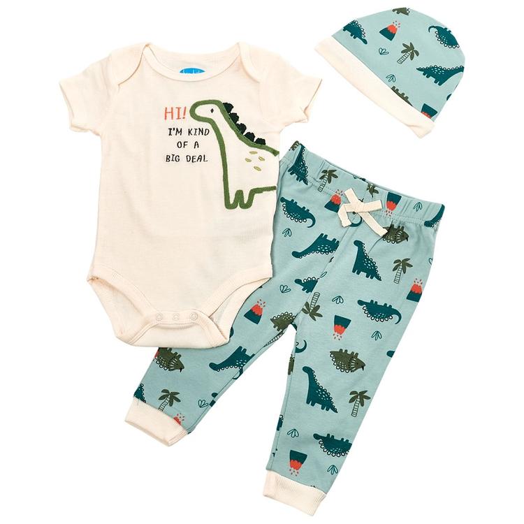 Baby Boy (NB-9M) Rene Rofe(R) 3pc. Dino Pants Set w/Hat