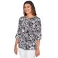 Womens Ruby Rd. California Dreaming 3/4 Sleeve Floral Blouse - image 3
