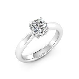 Moluxi&#8482; Sterling Silver 1ctw. Moissanite Ring