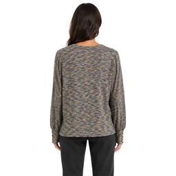 Womens Zac & Rachel Long Sleeve Button Detail Rib Knit Sweater