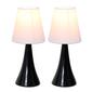 Simple Designs Valencia Mini Touch Table Lamp w/Shades - Set of 2 - image 2