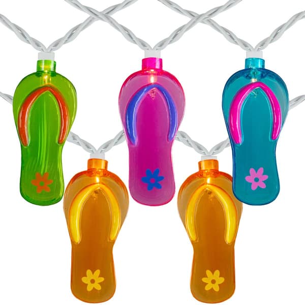 Northlight Seasonal 10ct. Summer Flip Flop Novelty String Lights