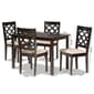 Baxton Studio Ramiro Sand/Dark Brown Wood 5pc. Dining Set - image 9