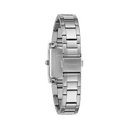 Womens Caravelle Classic Rectangular Steel Watch - 43L203
