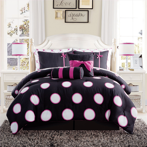 VCNY Home Sophie Polka Dot Bed-in-a-Bag Comforter Set