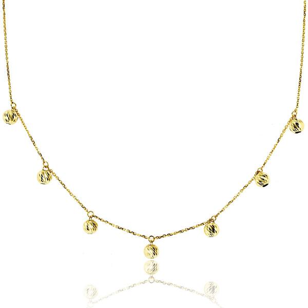 Gold Classics&#40;tm&#41; 10kt. Gold Diamond Cut Bead Necklace - image 