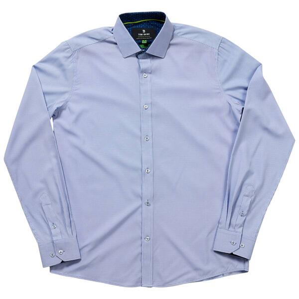 Mens Tom Baine Slim Fit Checkered Dress Shirt - Light Blue - image 