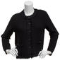 Womens Adrianna Papell Long Sleeve Fray Trim Cardigan - image 1