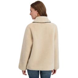 Womens Tahari Kai Short Faux Shearling Jacket