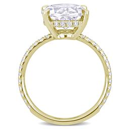 Gemstone Classics™ 10kt. Yellow Gold 4 7/8ctw. Moissanite Ring