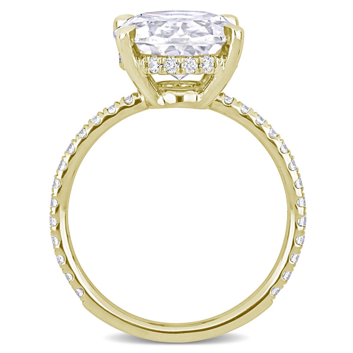 Gemstone Classics™ 10kt. Yellow Gold 4 7/8ctw. Moissanite Ring