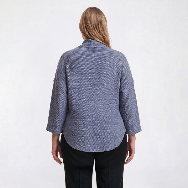 Plus Size Robert Louis 3/4 Sleeve Drop Shoulder Cowl Neck With B