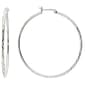 Fine Silver Plated 50MM Diamond Cut Hoop Earrings - image 1