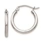 Gold Classics(tm) 10kt. White Gold 13mm Tube Hoop Earrings - image 1