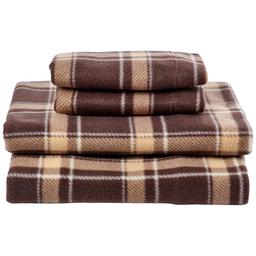 Ashley Cooper(tm) Chestnut Plaid Fleece Sheet Set