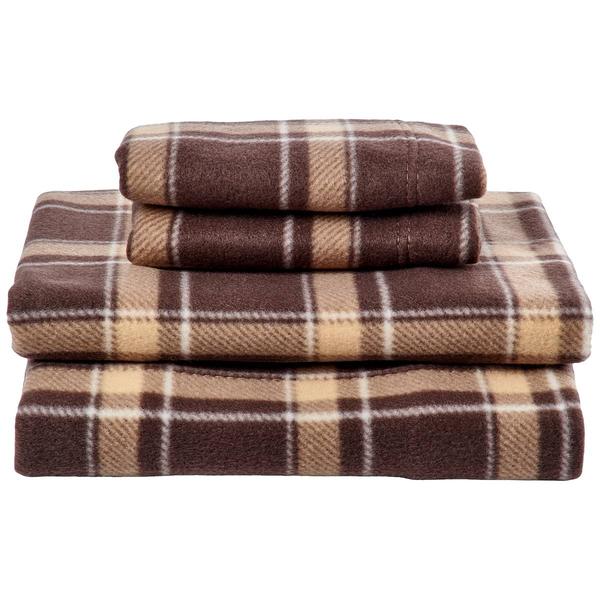 Ashley Cooper(tm) Chestnut Plaid Fleece Sheet Set - image 