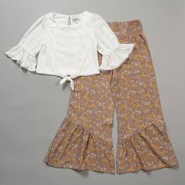 Girls &#40;7-16&#41; Rare Editions Ruffle Bell Sleeve & Floral Pants Set