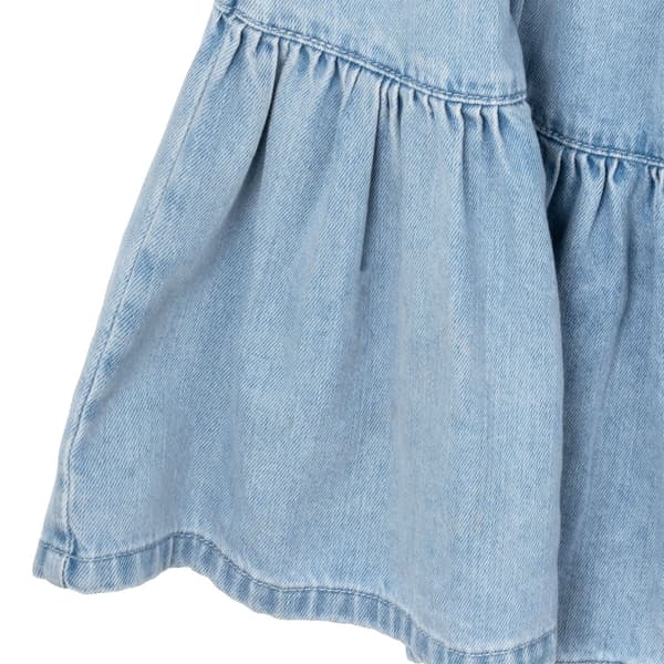 Girls &#40;7-16&#41; Rare Editions Sleeveless Denim Mock Corset Dress