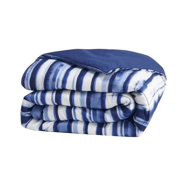 Spirit Linen Home&#8482; 8pc Bed-in-a-Bag Blue Stripe Comforter Set