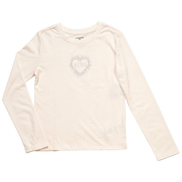 Girls (7-16) Aeropostale Rhinestone Heart Tee - image 