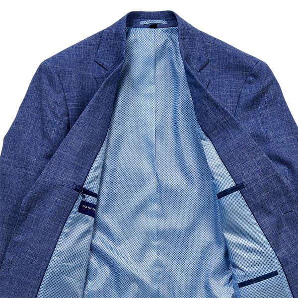 Mens Allyn St. George Marled Sport Coat - Mid Blue Sharkskin