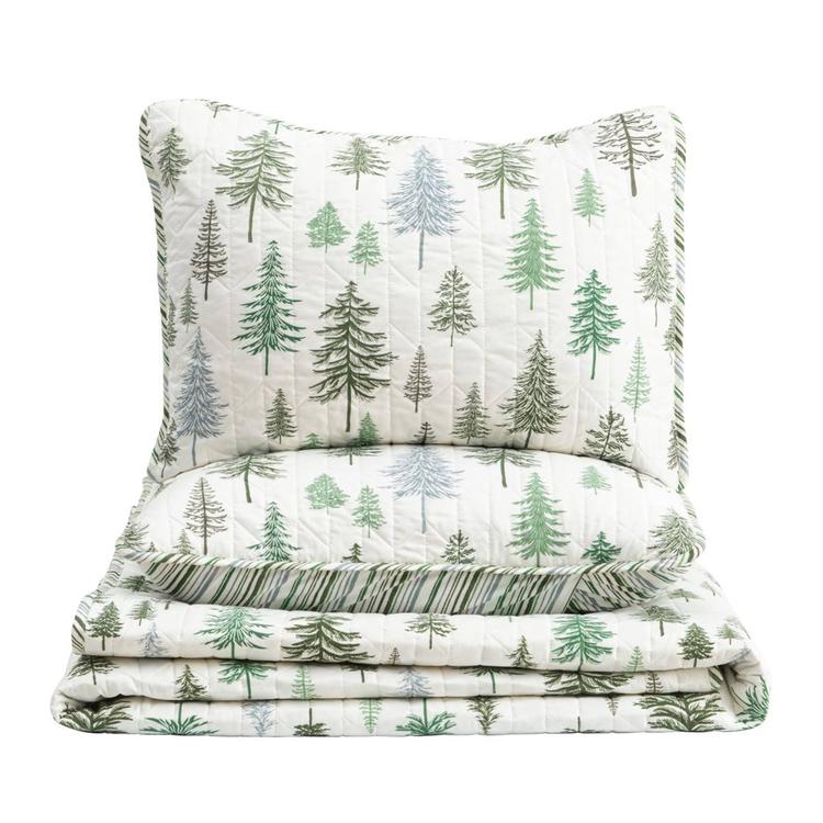 FreshFolds 3pc. Forest Reversible Microfiber Quilt Set
