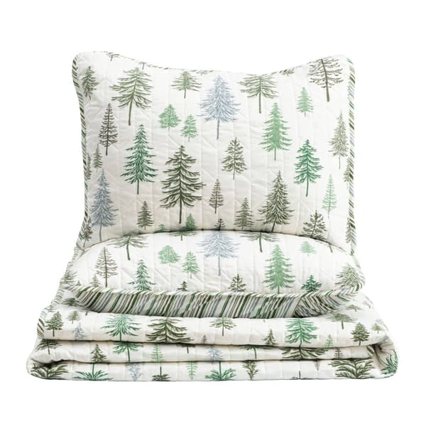 FreshFolds 3pc. Forest Reversible Microfiber Quilt Set