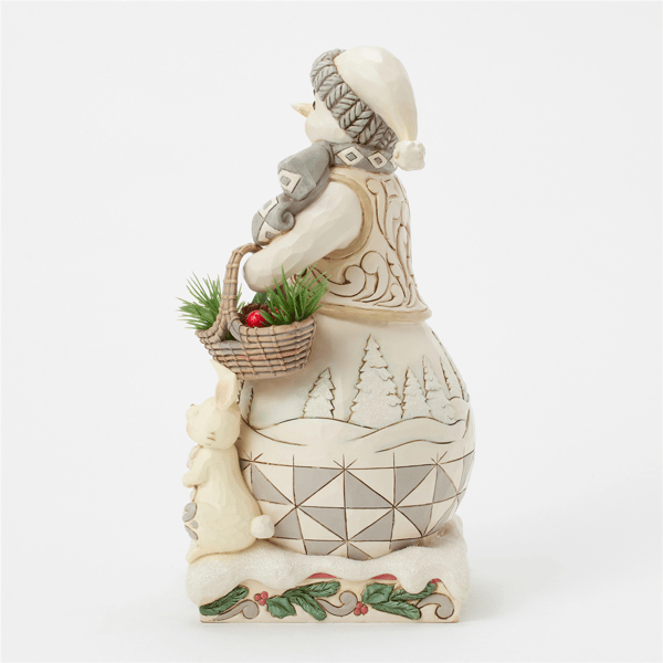 Jim Shore Heartwood Creek White Woodland Snowman Figurine