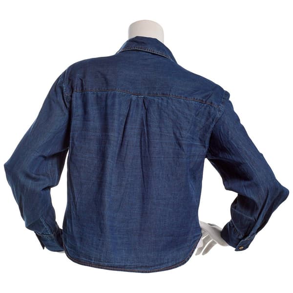 Juniors A. Byer Stretch Denim Button Up Shirt