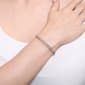 Athra Fine Silver Plated Blue & White Crystal Coil Bracelet - image 3
