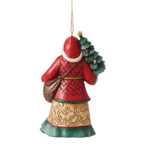 Jim Shore Santa w/Tree & Toy Bag Ornament